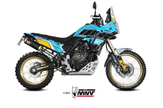 Silencieux MIVV Dakar Slip-On acier inoxydable noir - Yamaha Ténéré 700 19-22