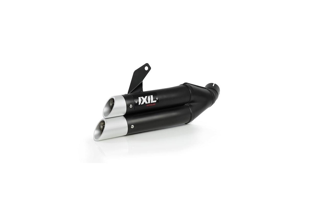 Silencieux IXIL Dual Hyperlow L3XB inox noir / alu - Kawasaki Ninja 250/300R - XK7336XB