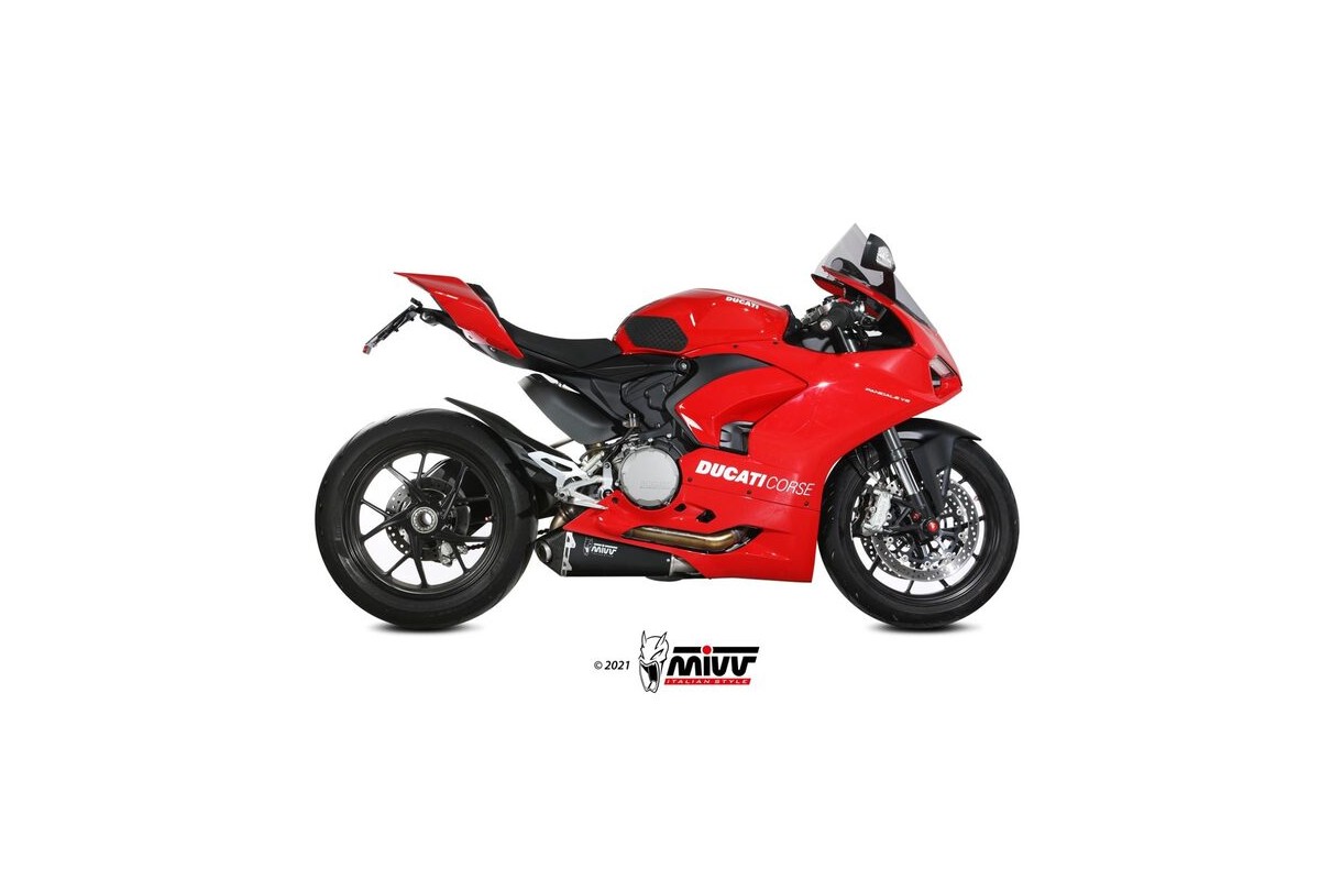 Silencieux MIVV Delta Race Slip-On acier inoxydable noir - Ducati Panigale V2