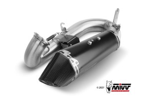 Silencieux MIVV Delta Race Slip-On acier inoxydable noir - Ducati Panigale V2
