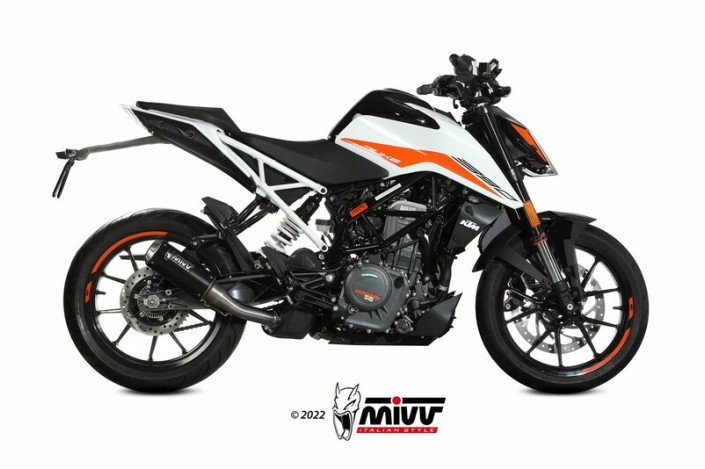 Silencieux MIVV MK3 Slip-On acier inoxydable noir - KTM 125 / 390 Duke