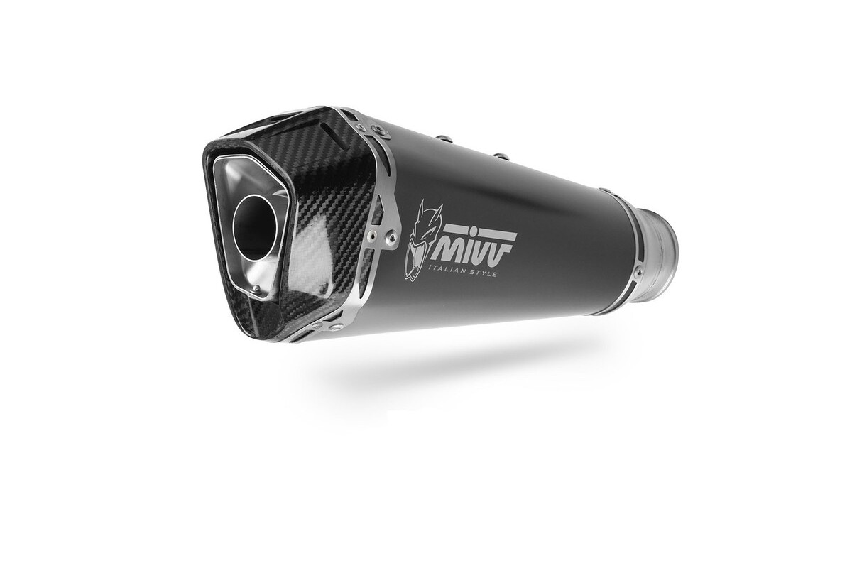 Silencieux MIVV Delta Race - Acier inox noir / inox noir