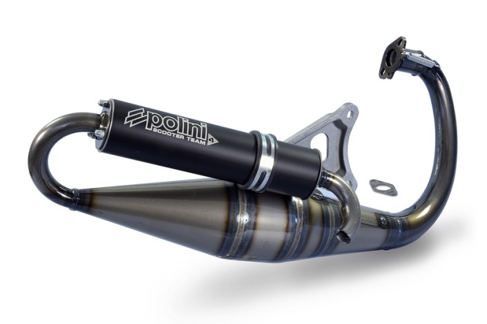 Pot d'échappement POLINI Team 4 Aluminium noir - Piaggio