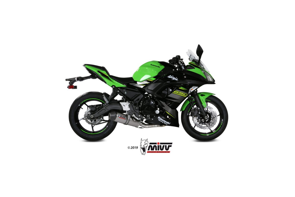 Ligne complète MIVV Oval titane/casquette carbone - Kawasaki Z650