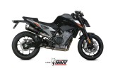 Silencieux MIVV Delta Race inox noir/casquette carbone KTM 790 Duke