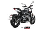 Ligne complète MIVV Delta Race Steel Black/carbone - Triumph Trident 660