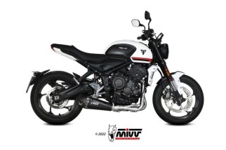 Ligne complète MIVV Delta Race Steel Black/carbone - Triumph Trident 660