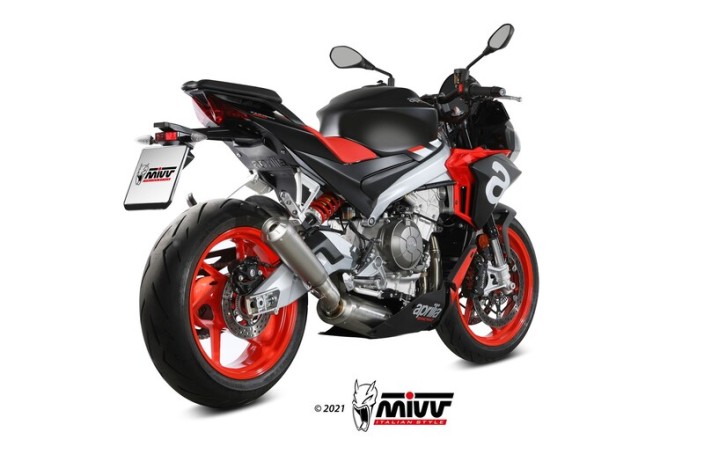 Ligne complète MIVV X-M1 - titane/inox Aprilia Tuono 660