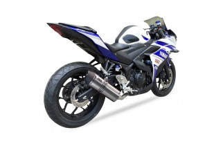 Ligne complète IXIL Hexoval Xtrem Race inox / alu noir - Yamaha R3/R25 - OY9025VSE