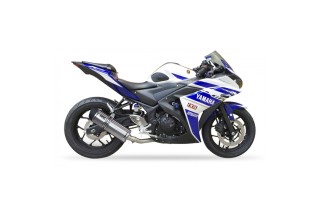 Ligne complète IXIL Hexoval Xtrem Race inox / alu noir - Yamaha R3/R25 - OY9025VSE