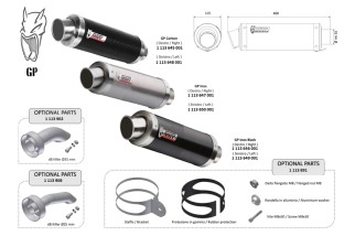 Silencieux universel MIVV GP - côté droit