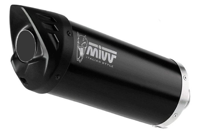 Silencieux MIVV universel Mover acier inoxydable noir - Côté droit