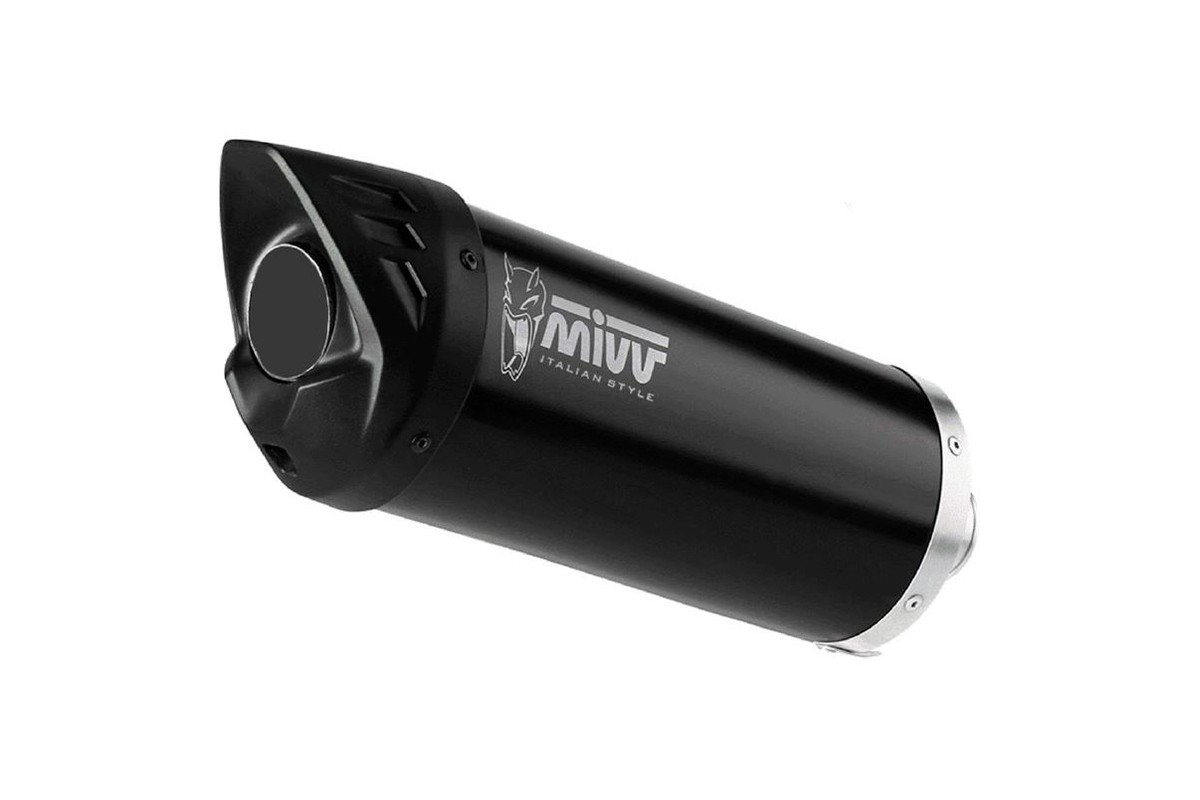 Silencieux MIVV universel Mover acier inoxydable noir - Côté droit