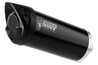 Silencieux MIVV universel Mover acier inoxydable noir - Côté droit