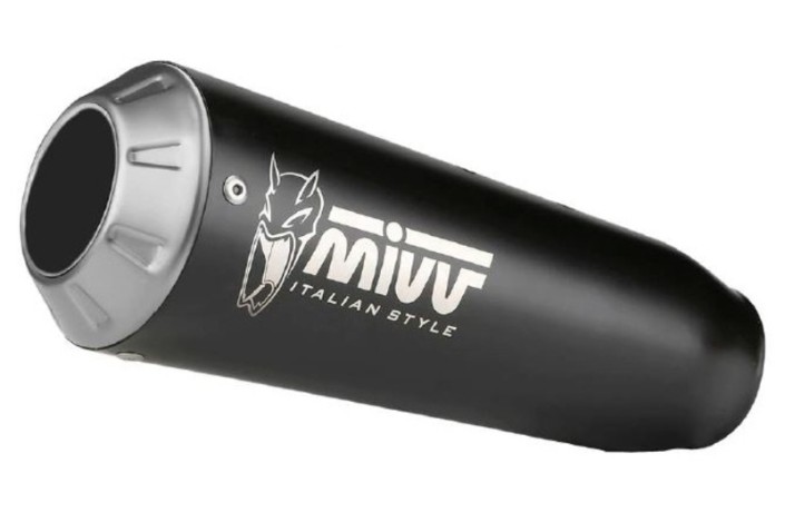 Silencieux MIVV universel X-M1 acier inoxydable noir - Côté droit