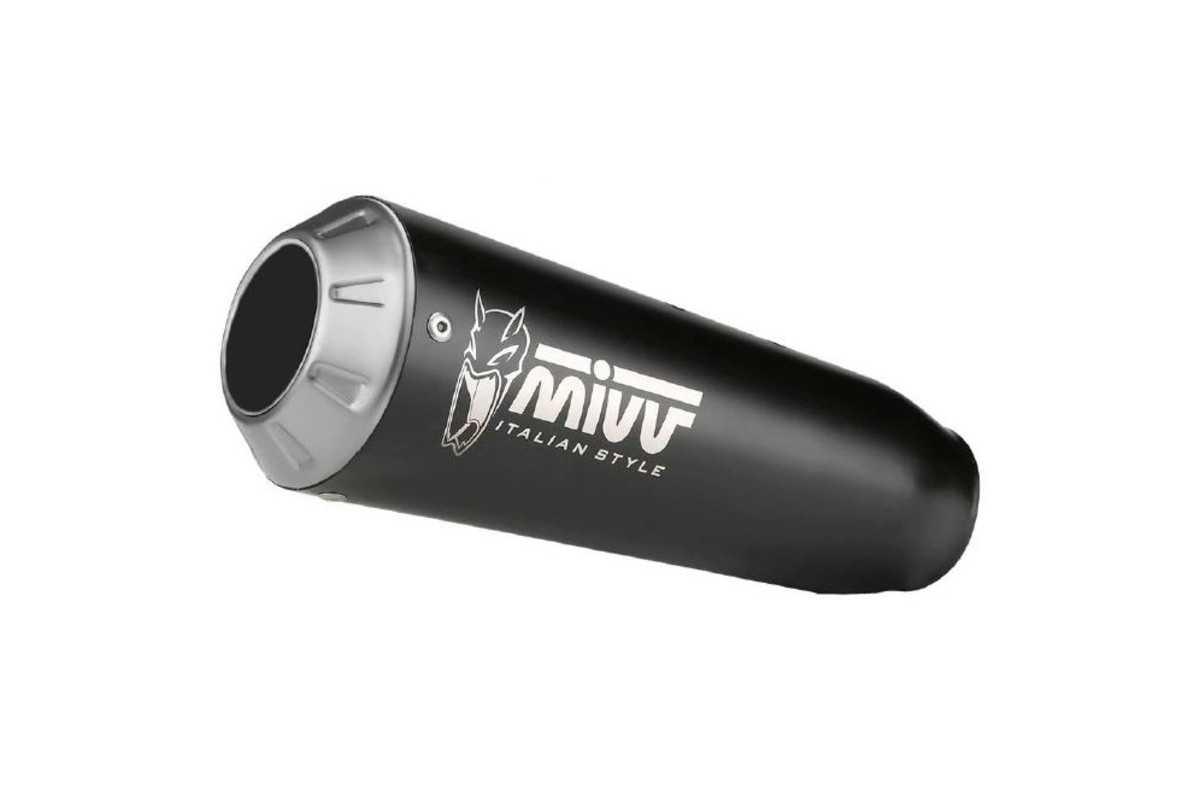 Silencieux MIVV universel X-M1 acier inoxydable noir - Côté droit