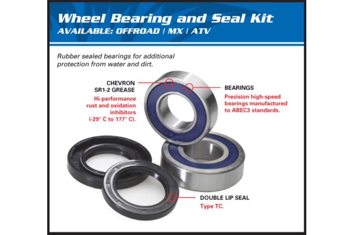 Kit roulements de roue arrière ALL BALLS Honda CR125R/XR650R