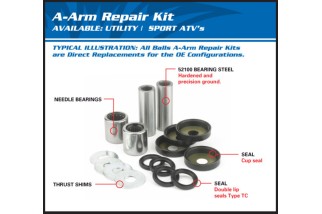 Kit reconditionnement de triangle supérieur/inférieur ALL BALLS Polaris Sportsman 500