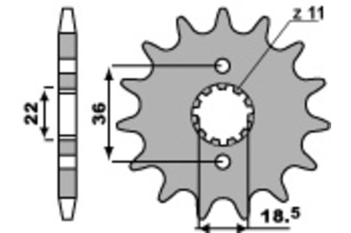 Pignon PBR acier standard 2506 - 520