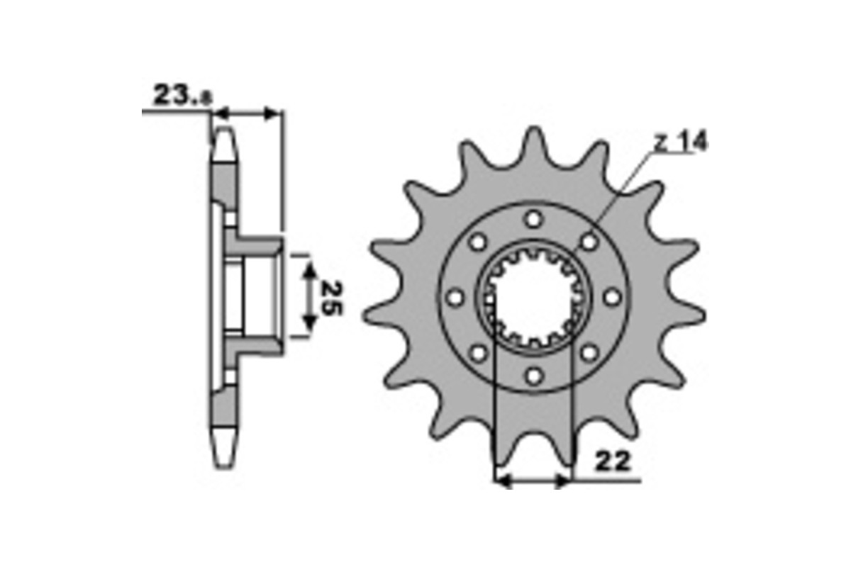 Pignon PBR acier standard 2253 - 525