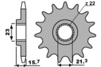 Pignon PBR acier standard 441 - 520