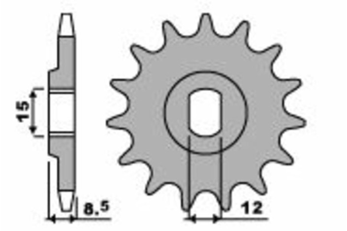 Pignon PBR acier standard 2240 - 415