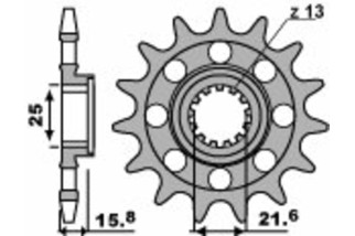 Pignon PBR acier standard 2093M - 520
