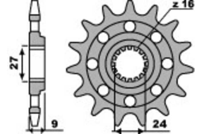 Pignon PBR acier standard 2192 - 520
