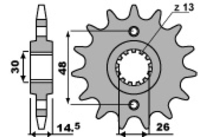Pignon PBR acier standard 2047 - 525
