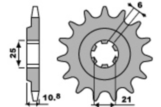 Pignon PBR acier standard 331 - 630