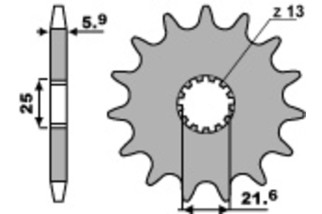 Pignon PBR acier standard 565 - 520