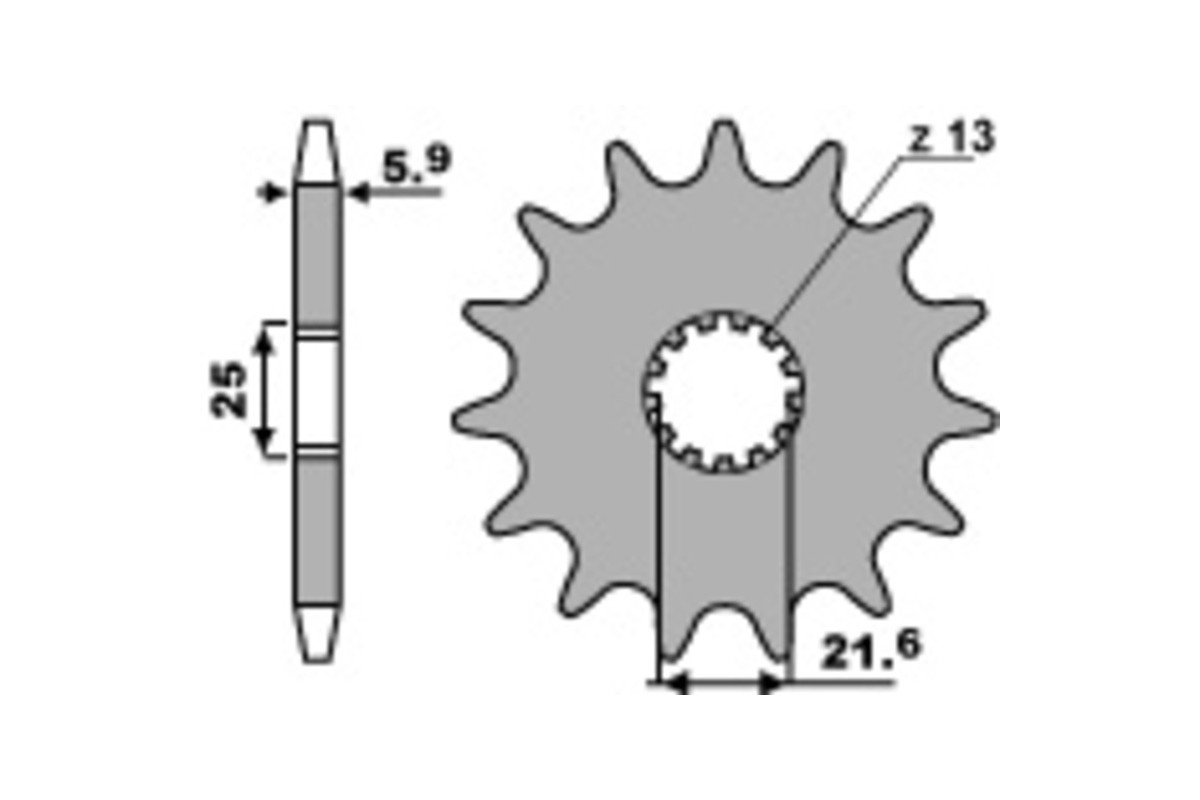 Pignon PBR acier standard 565 - 520