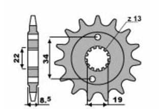 Pignon PBR acier standard 2276 - 520