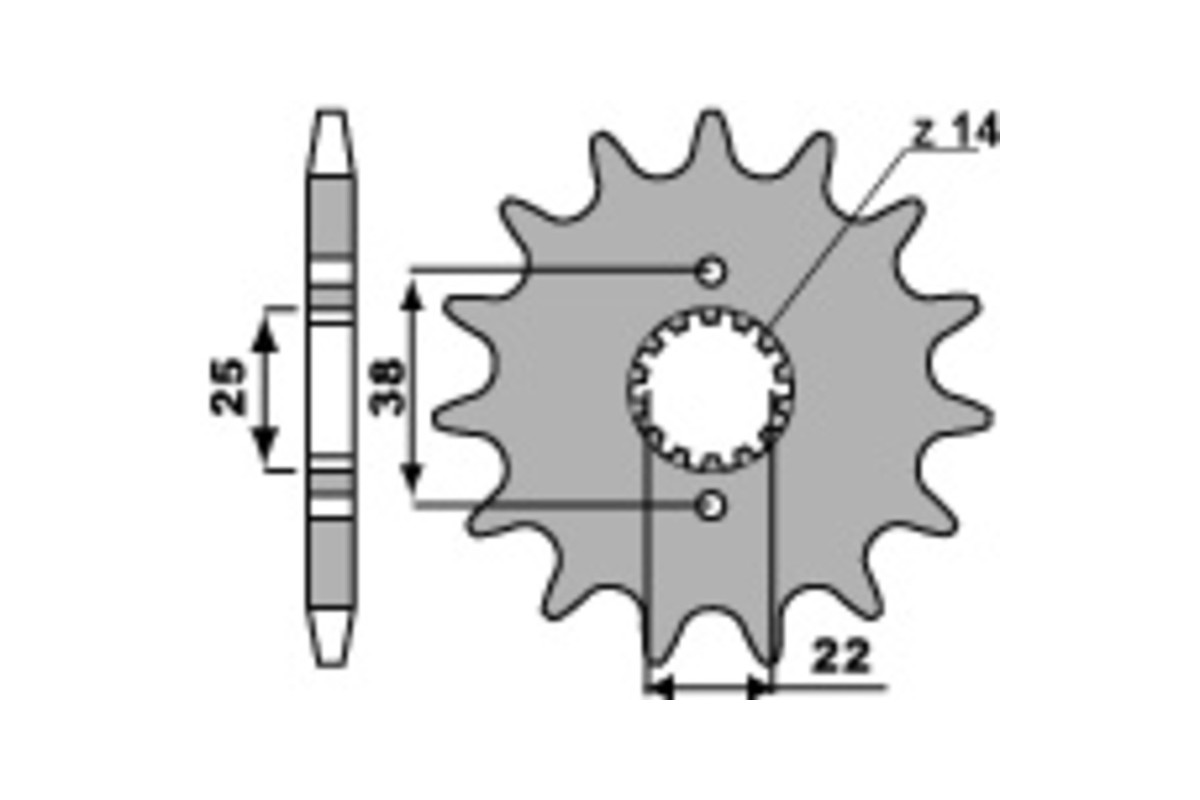 Pignon PBR acier standard 728 - 530