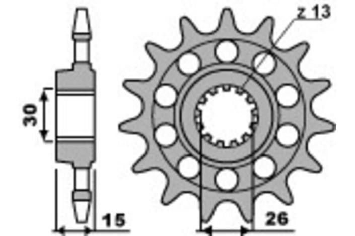 Pignon PBR acier standard 2199 - 520