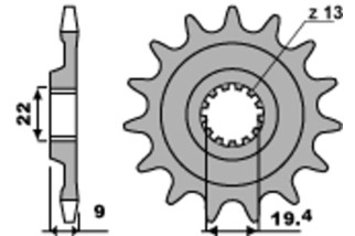 Pignon PBR acier standard 2259 - 520