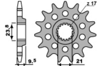 Pignon PBR acier standard 2133 - 520