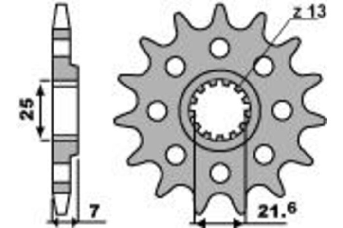 Pignon PBR acier standard 2167 - 520