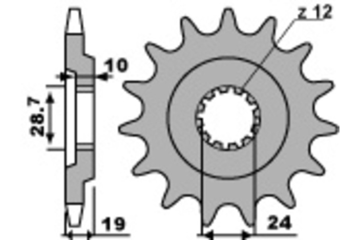 Pignon PBR acier standard 532 - 530