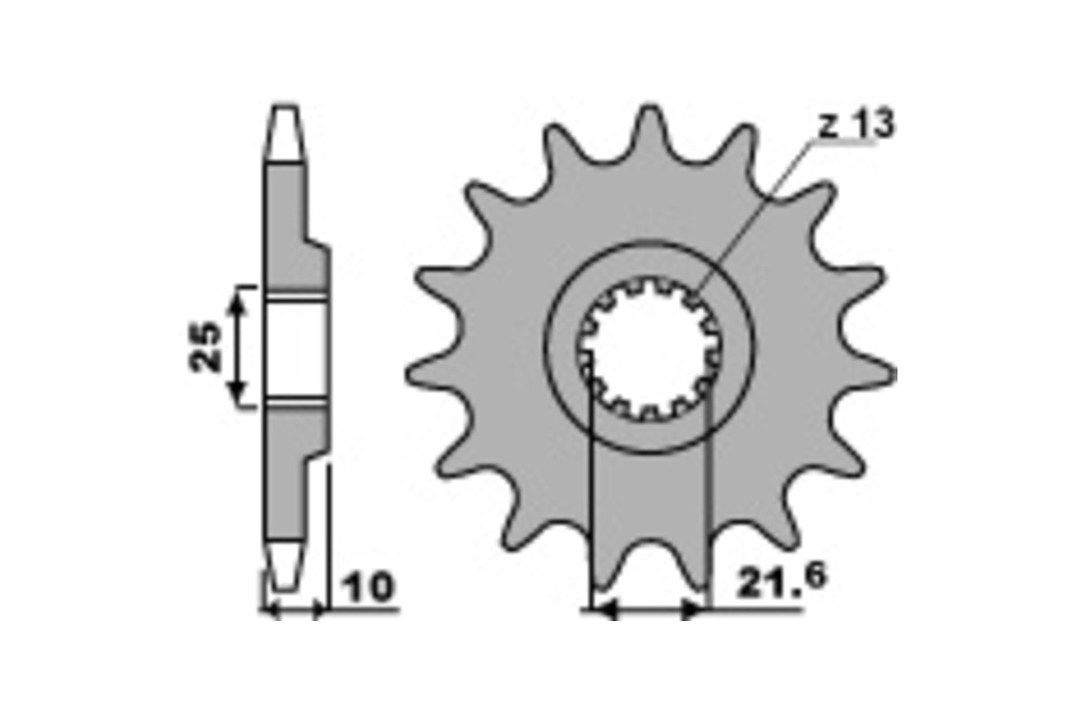 Pignon PBR acier standard 521 - 630