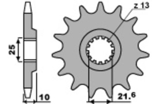Pignon PBR acier standard 521 - 630