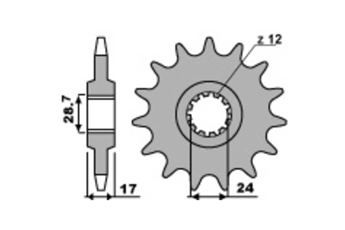 Pignon PBR acier standard 2073 - 525
