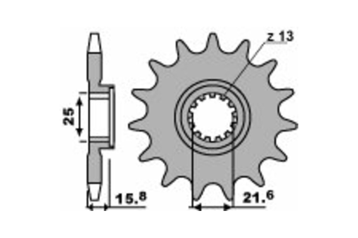 Pignon PBR acier standard 2093 - 525