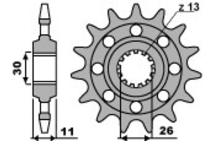 Pignon PBR acier standard 579M - 520