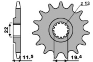 Pignon PBR acier standard 4101 - 428
