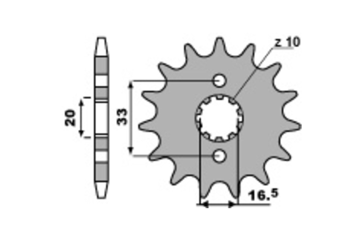 Pignon PBR acier standard 430 - 520