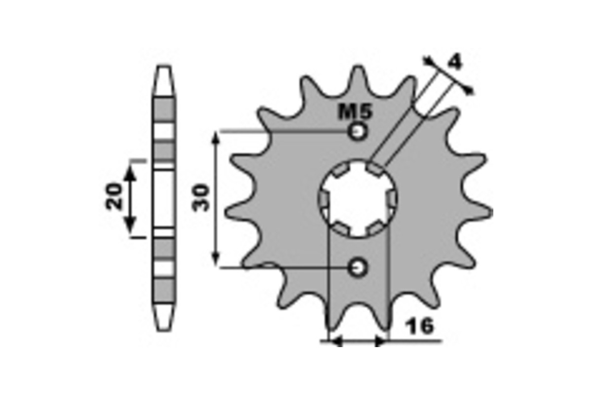 Pignon PBR acier standard 710 - 428