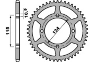 Pignon PBR acier standard 710 - 428