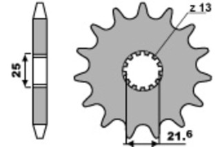 Pignon PBR acier standard 518 - 630