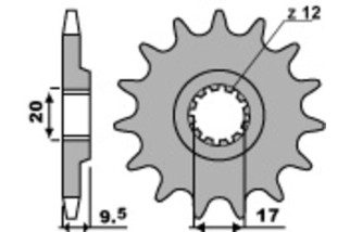 Pignon PBR acier standard 2084 - 428